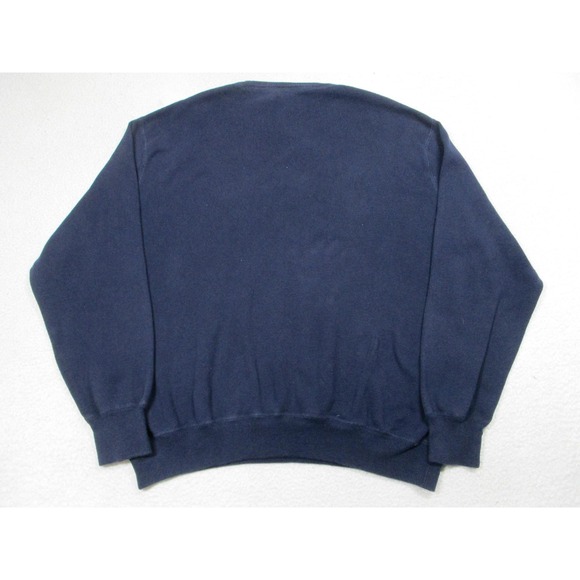 Polo Ralph Lauren Sweater Mens 2XL Navy Blue Cotton Crewneck Pullover Pony Logo - Picture 9 of 9